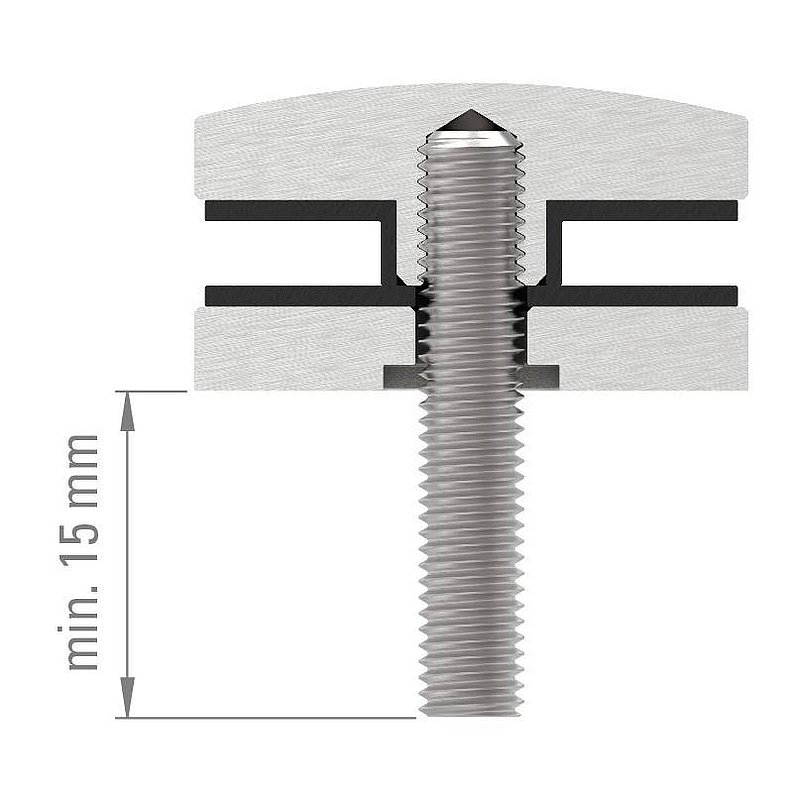 Partie supérieure pour point de fixation 52mm, V2A