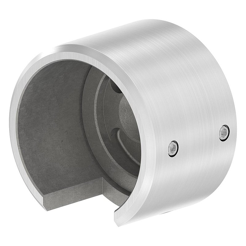 Wandbefestigung für Nutrohr 48,3mm, rechts, V4A