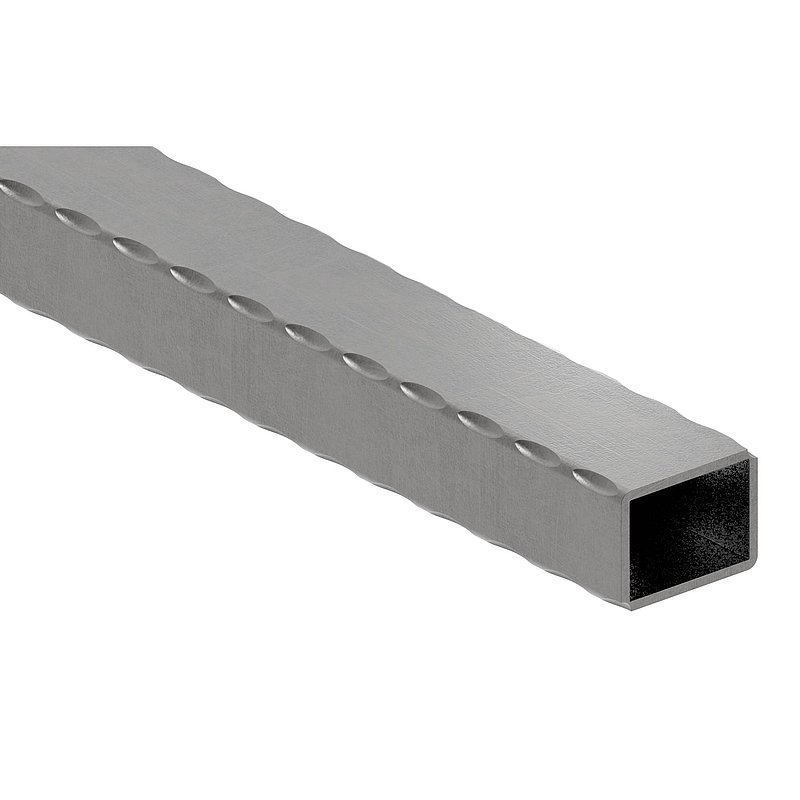Rechteckrohr 40x30x2,5mm, L: 6000mm, gehämmert