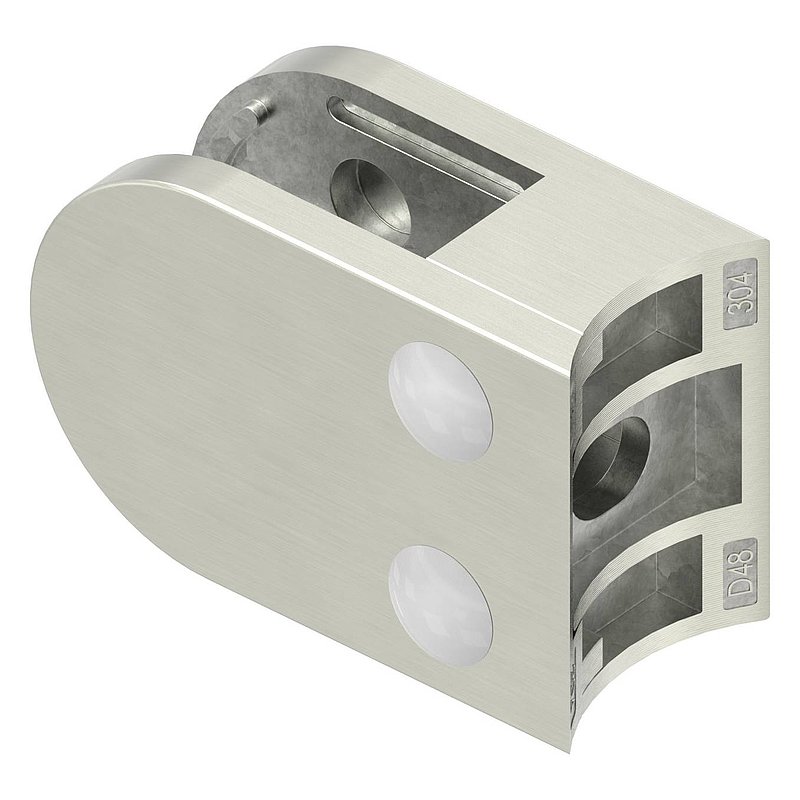 Glasklemme Mod. 38, Anschluss: 48,3mm, VA-Effekt