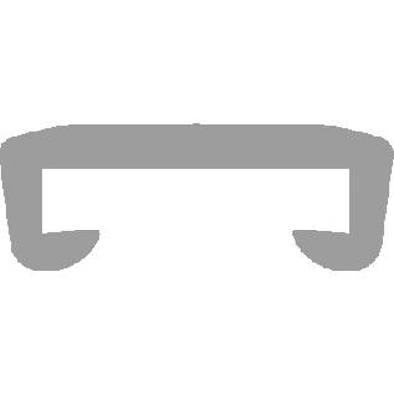 Plastic handrail for 40x8mm, grey aluminium