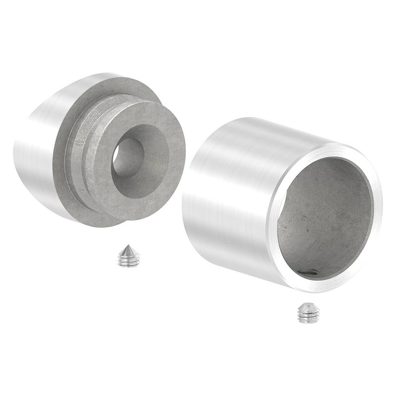 Befestigung für Rohr 26,9mm an 42,4mm, V2A