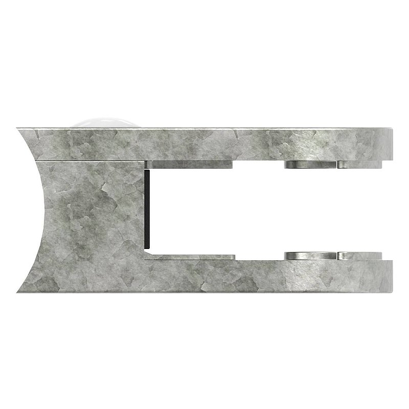 Glasklemme Mod. 38, Anschluss: 48,3mm, Zink roh