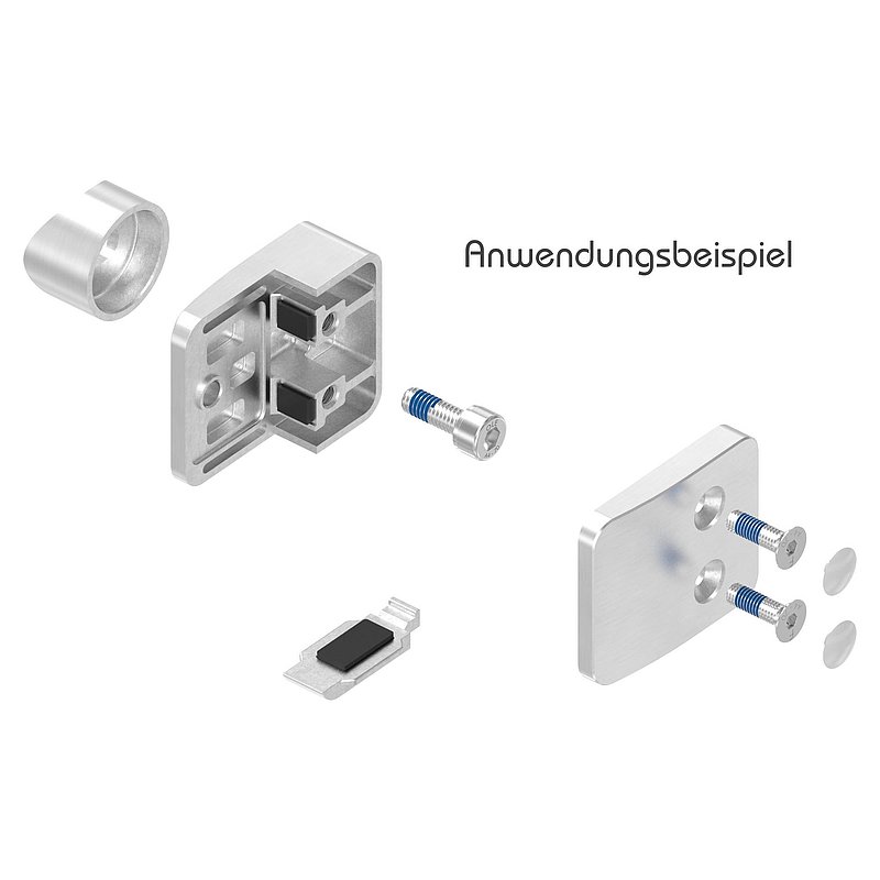 Sichtschutz Endglasklemme Mod. 26, V4A