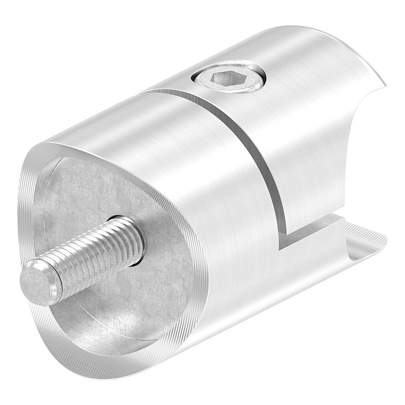 Halter für rundes Klemmprofil 21,3mm Anschluss: 42,4mm, V2A