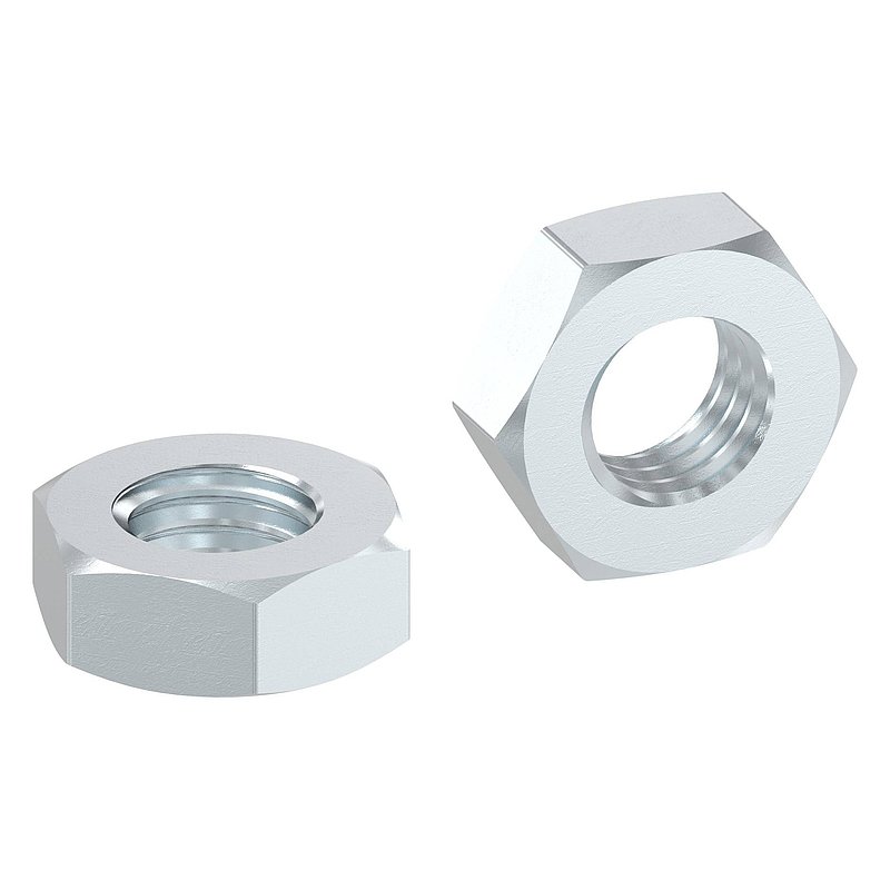 Hexagon nut M12, flat shape