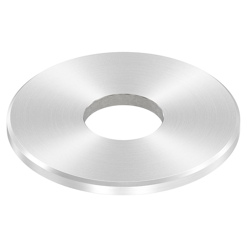 Anchor plate Ø 100x6mm, with bevelled edge and chamfer, AISI304