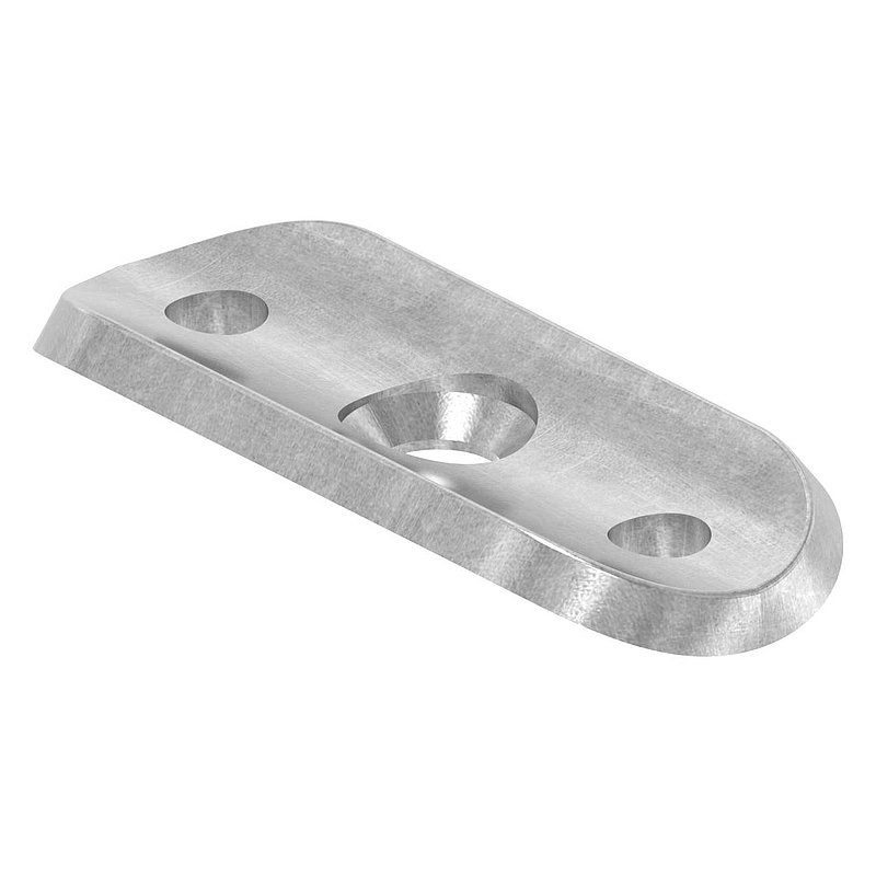 Handlaufanschlussplatte S235JR, Rohranschluss Ø 33,7mm