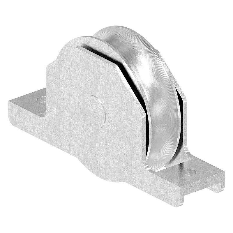 Schiebetorrolle, Rundrille, Ø 88mm, V2A