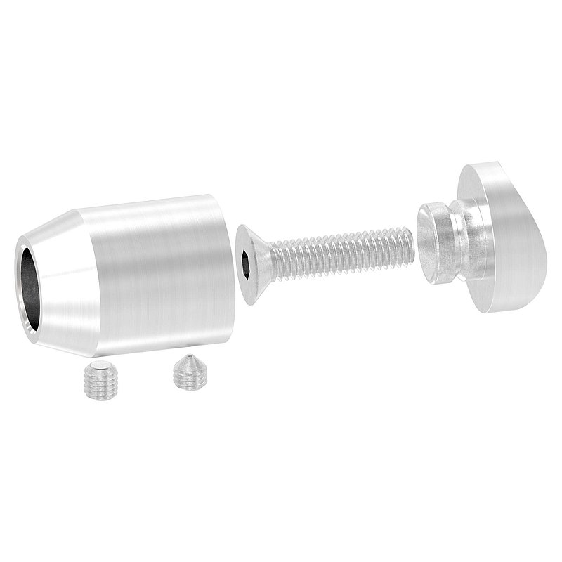 Support de lisse transversale (à insérer en extr. de fer) pour tube 33,7mm, trou borgne 12,2mm, V2A