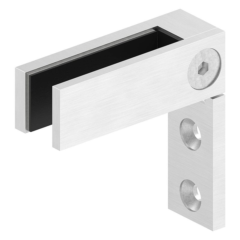 Glasverbinder für Wandmontage, für Glas 12 - 12,76mm, V4A