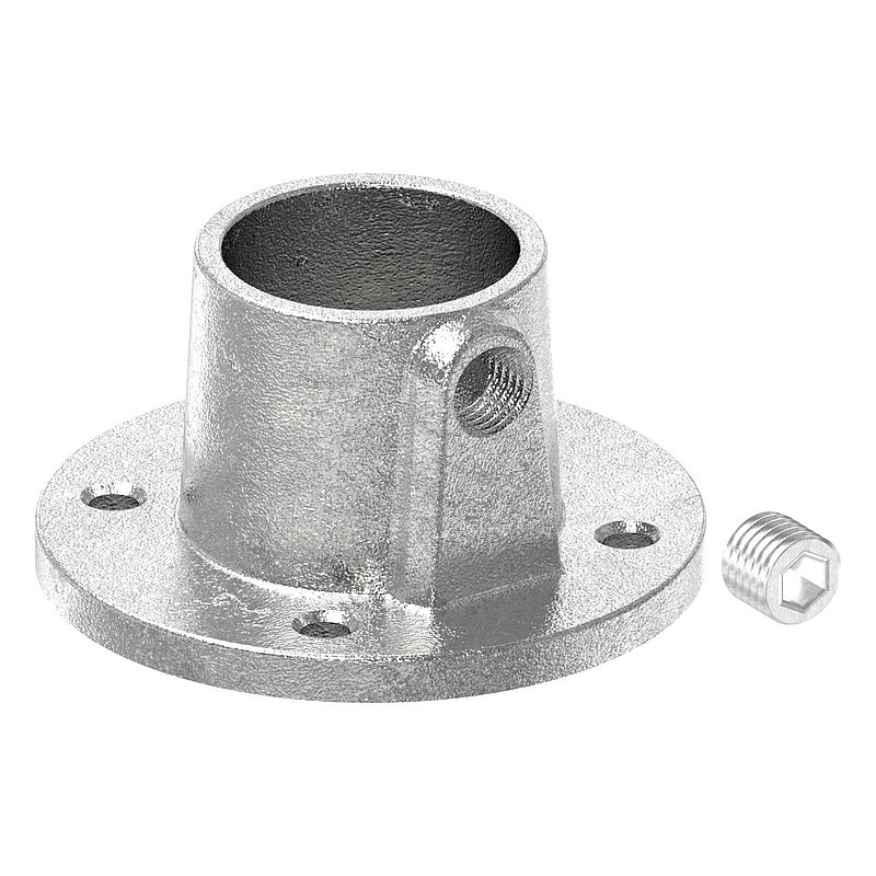 Wall bracket with 4 holes, for 48.3 mm pipe