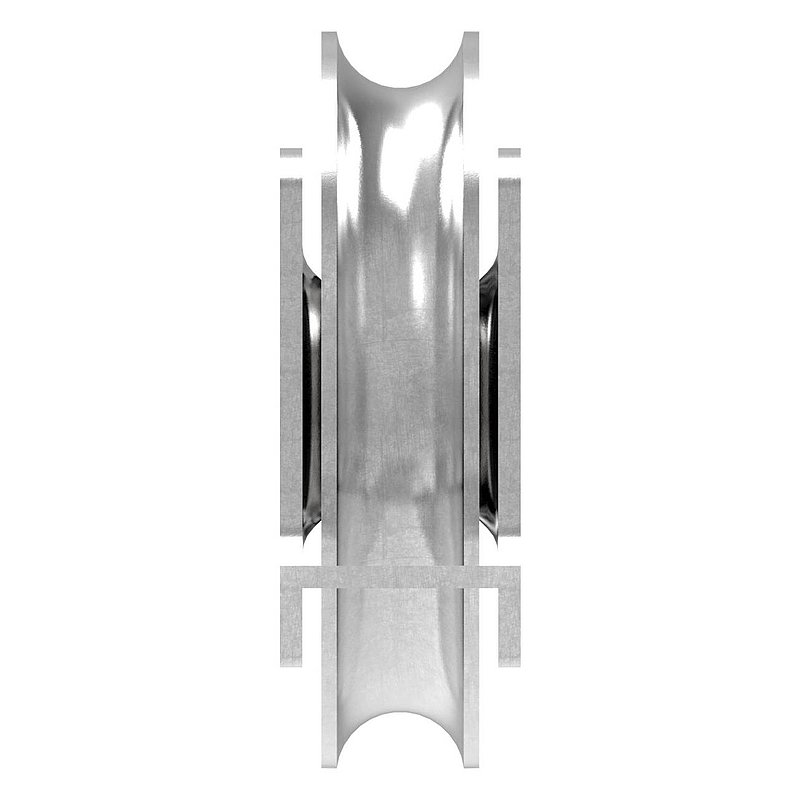 Schiebetorrolle mit Rundrille