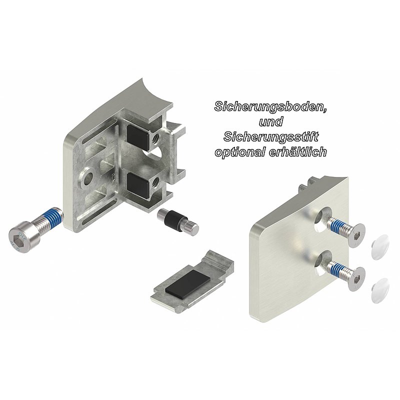 Glass clamp mod. 14, connection: 42.4mm, VA effect