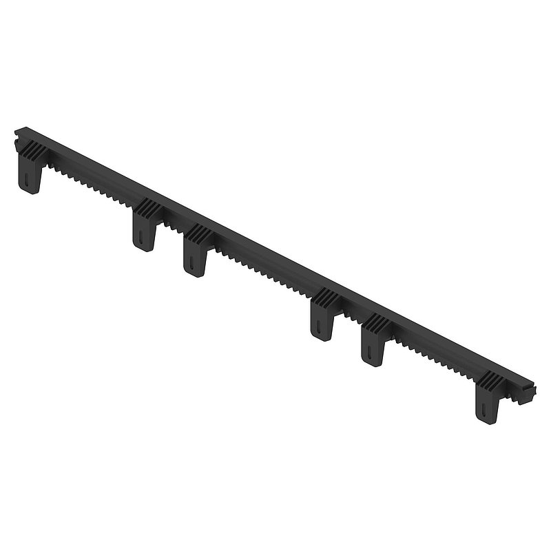Zahnstange 28 x 20mm, aus verstärktem Nylon mit Stahlkern, Länge 1m, ohne Befestigungsmaterial