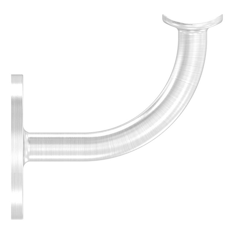 Handrail bracket with handrail connection plate 42.4mm, (round plate and bracket welded), AISI304