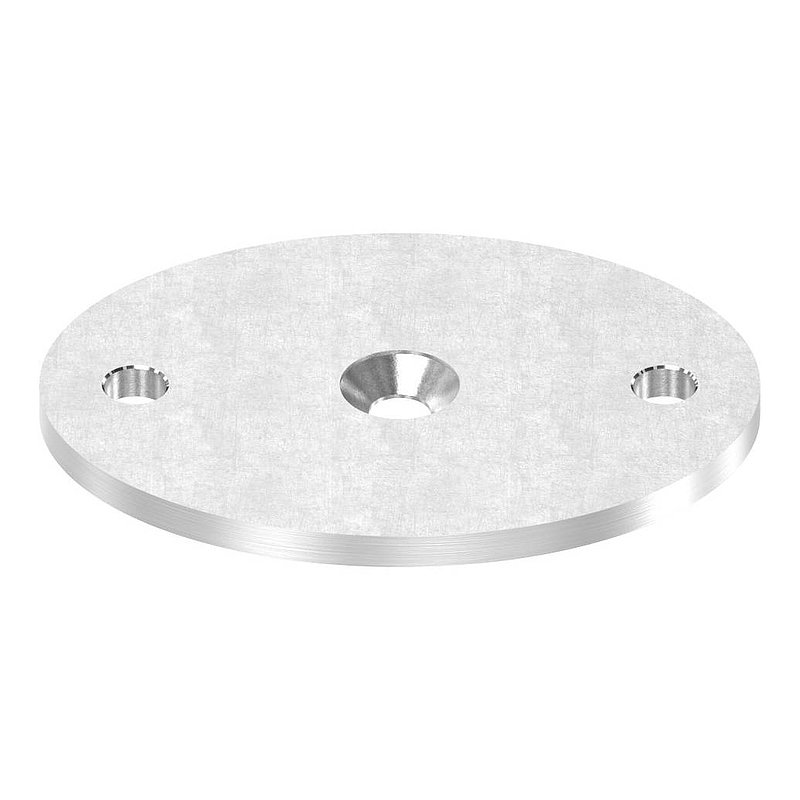 Ronde oval, 75x55x4mm, mit Längsschliff, V2A