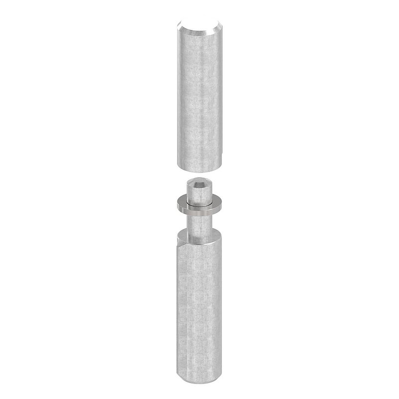 Anschweißband, L: 100mm, mit festem Stift, V2A