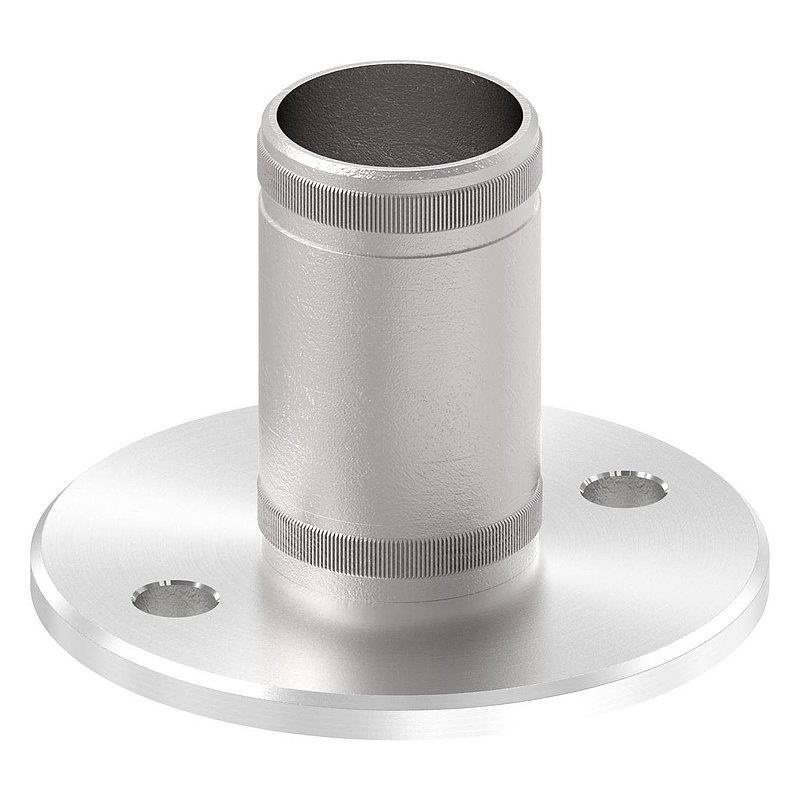 Ancrage mural et au sol avec striures, pour tube 42,4x2,0mm, V4A