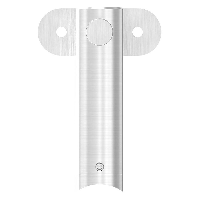 Handlaufhalter mit Gelenk, Handlaufanschlussplatte flach, V2A