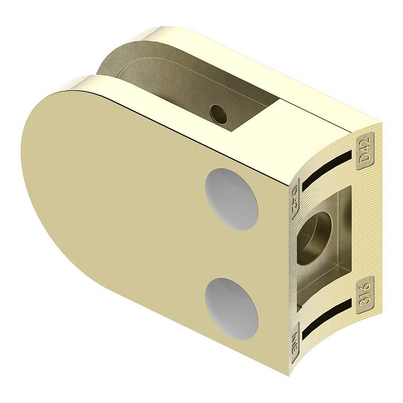 Glass clamp mod. 16, connection: 42.4mm, brass