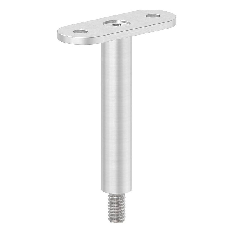 Pin Ø 14mm with handrail connection plate flat, AISI304