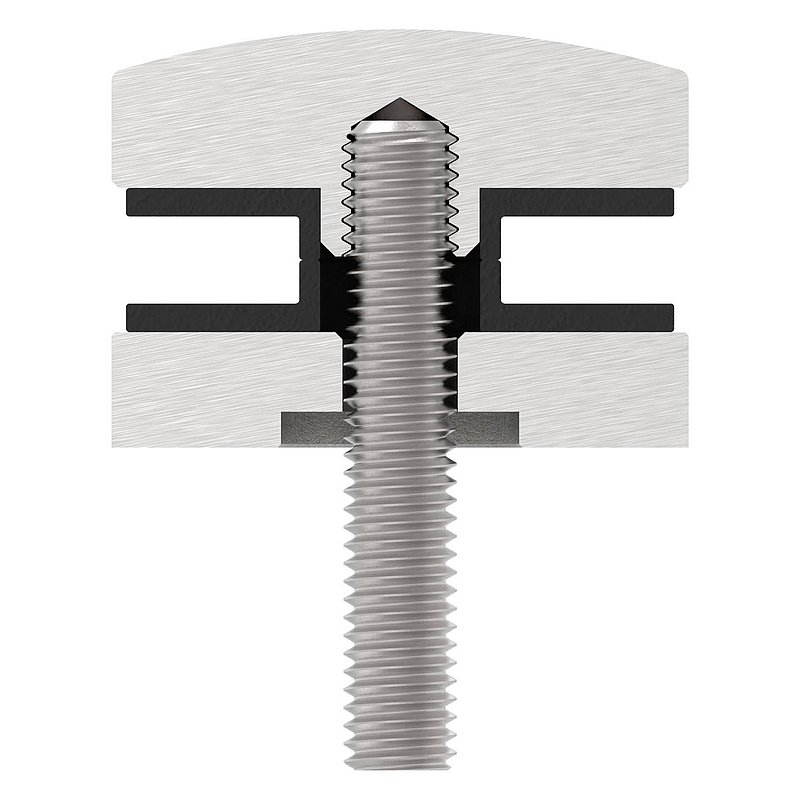 Point de fixation 40mm, jonction: 42,4mm, V2A