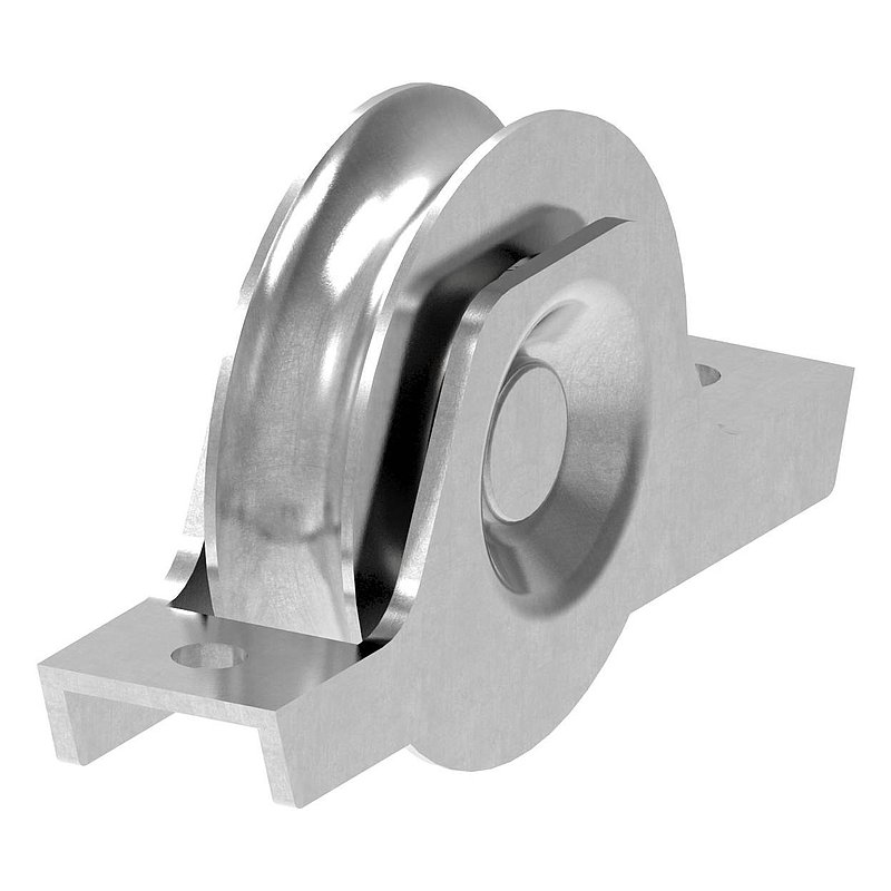 Schiebetorrolle 78mm mit Rundrille 15mm