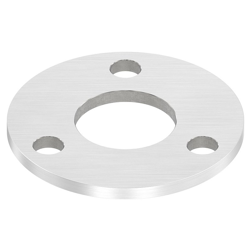Ankerplatte Ø 100x6mm, mit Längsschliff, V2A