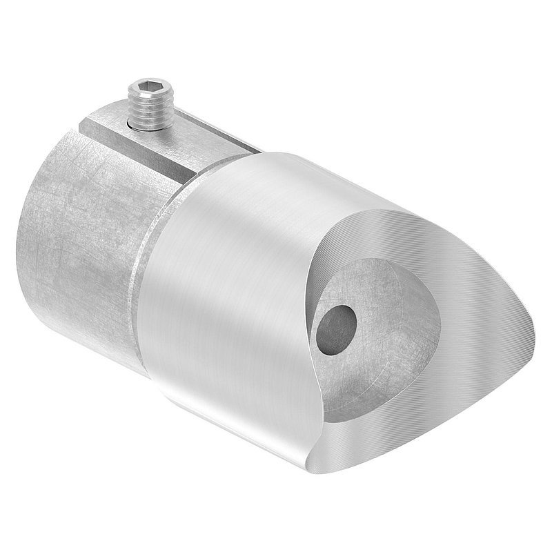 Anschlussstück 90°, Anschluss oben: 48,3mm, V2A