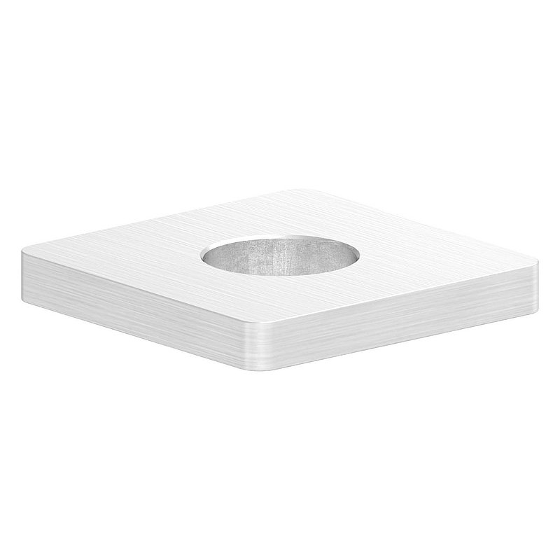 Einsteckkappe für Quadratrohr 30x30 mit Bohrung, V2A