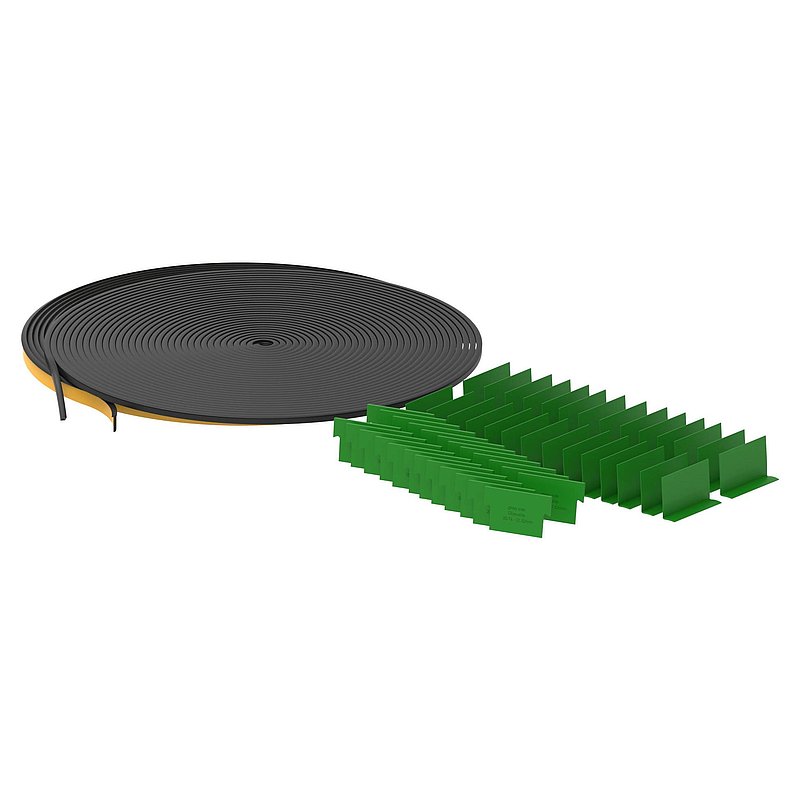Assembly set for 25m aluminium profile for glass 20.76-21.52mm