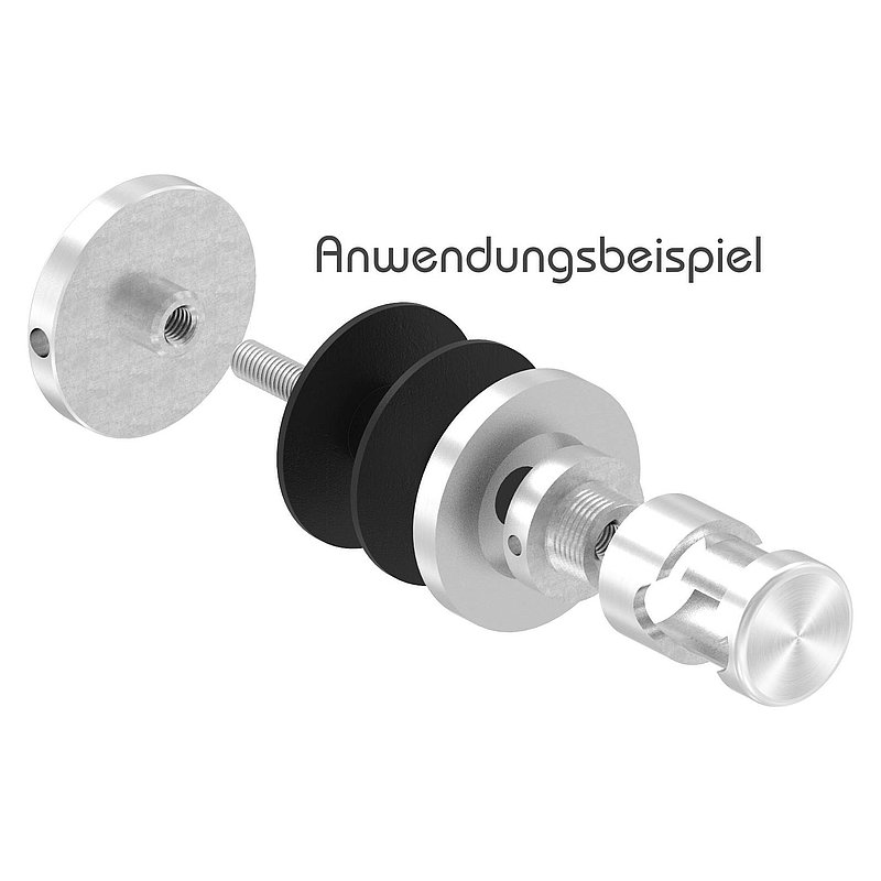 Glaspunkthalter Ø 52 mm, passend zu Brenk-Halter, V2A