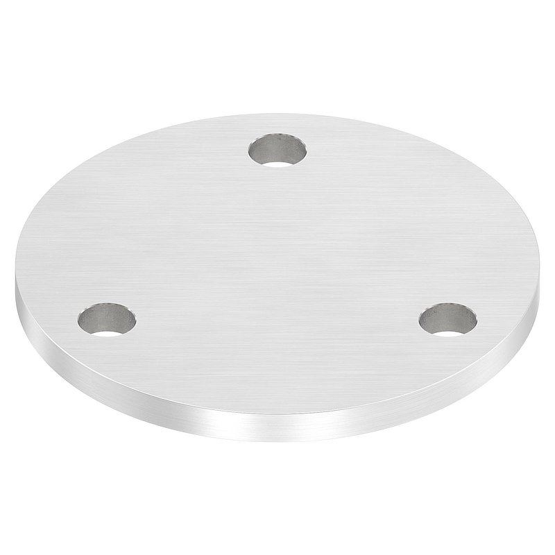 Ankerplatte Ø 120x8mm, mit Längsschliff, V2A