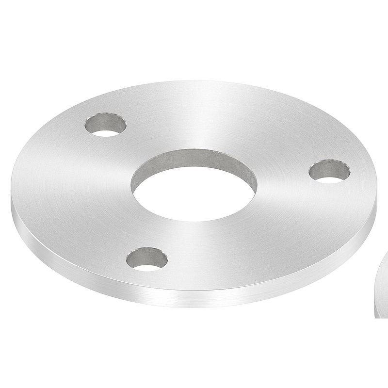 Ankerplatte Ø 100x6mm, mit Rundschliff, V2A