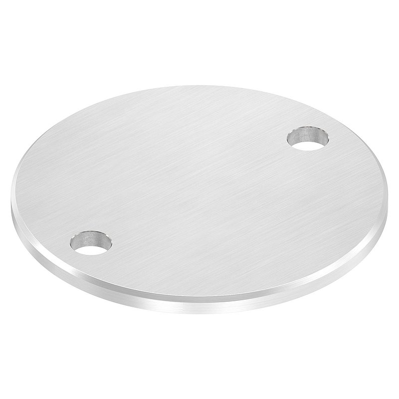 Ankerplatte Ø 120x6mm, mit Längsschliff und Fase, V2A