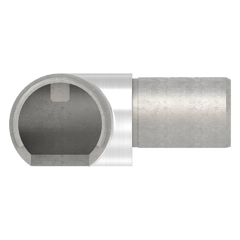 Eckbogen horizontal, für 42,4mm, V2A, Verlaufsecke