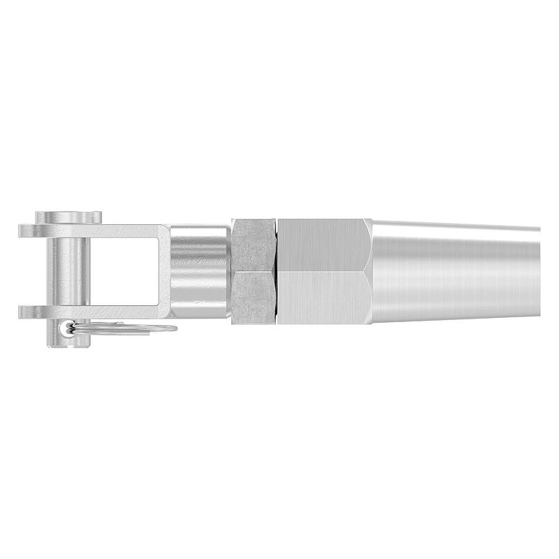 Fork terminal for self-assembly for cable Ø 6mm, AISI316