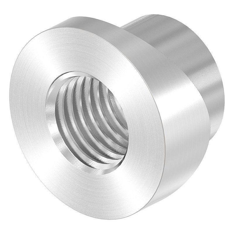 Gewindehülse, passend zu Torband 120-M16-VA, für Rohr 42,4mm, V2A