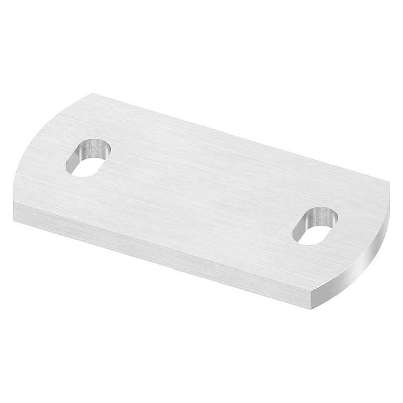 Ankerplatte, 120x60x8mm, mit Längsschliff, V2A