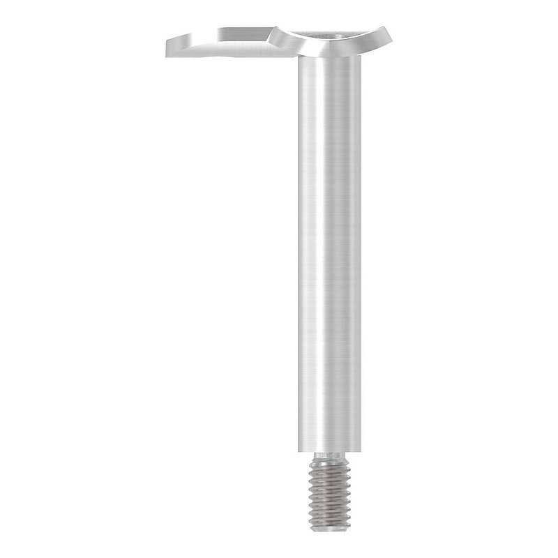 Pin Ø 12mm with 90° handrail connection plate for tube 42.4mm, AISI304