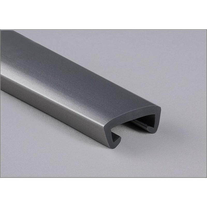 Kunststoffhandlauf für 40x8mm, graualuminium