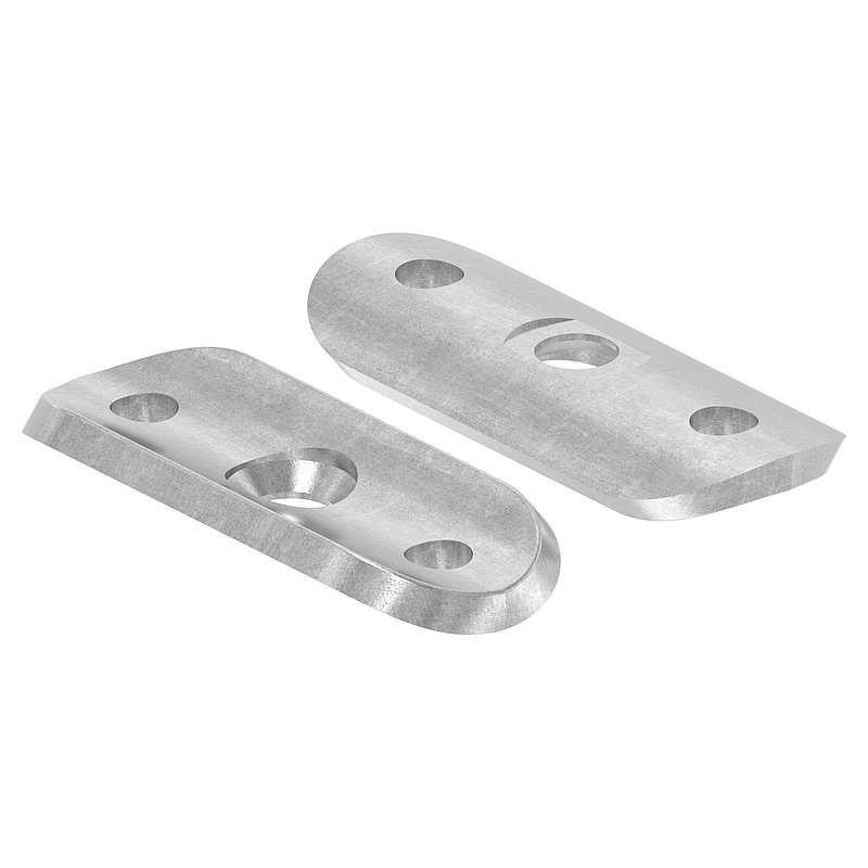 Handlaufanschlussplatte S235JR, Rohranschluss Ø 33,7mm