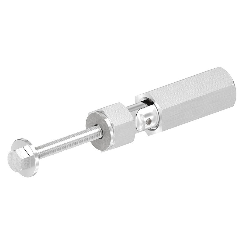 Embout fileté à monter soi-même avec articulation, pour câble 6mm, V2A
