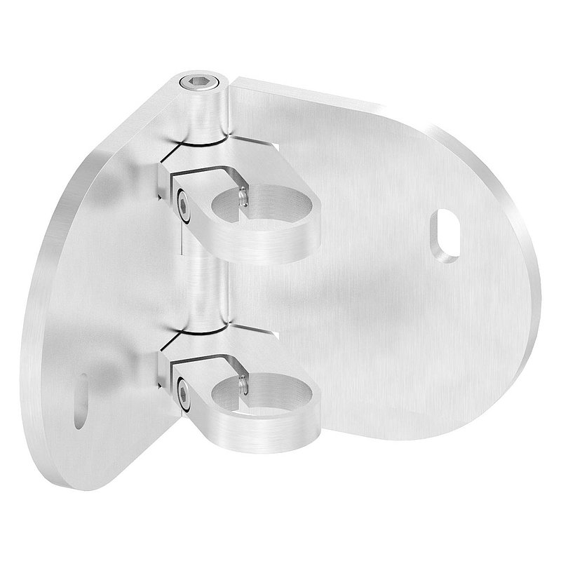 Wandbefestigung für Geländerpfosten 42,4mm, Ecke, V2A