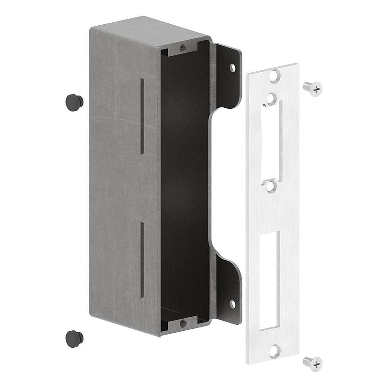Gâche de serrure rectangulaire, avec entraxe 72mm, à souder, 40mm, acier