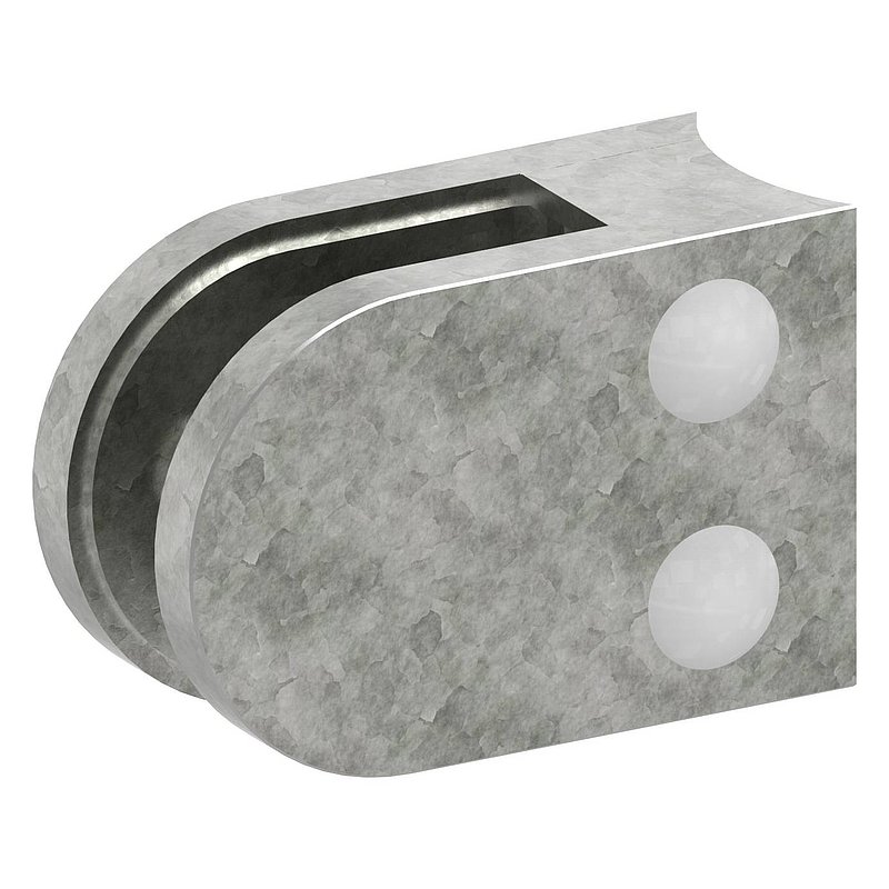 Glasklemme Mod. 32, Anschluss: 48,3mm, Zink roh
