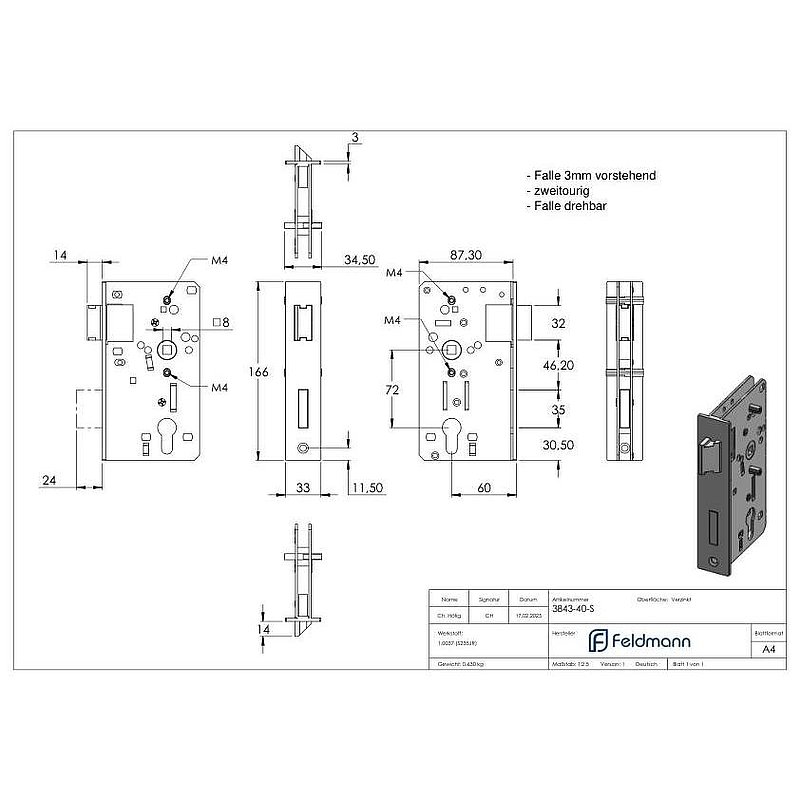 AMF lock galvanised