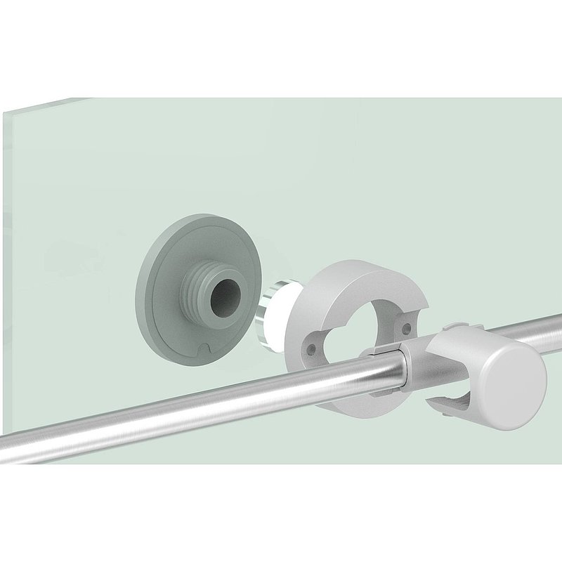 Brenk holder Ø 50mm, plastic, light grey