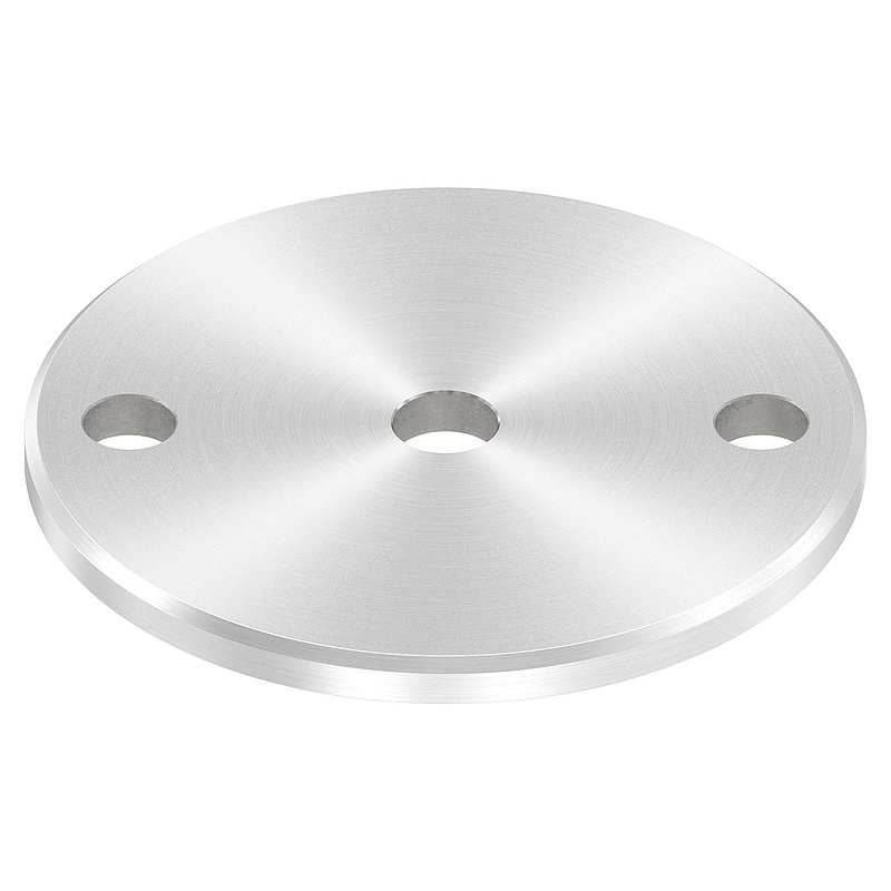Anchor plate Ø 100x6mm, with bevelled edge and chamfer, AISI304